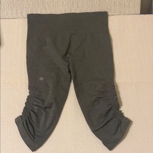 lululemon athletica Womens Dark Gray Ruched Leggings